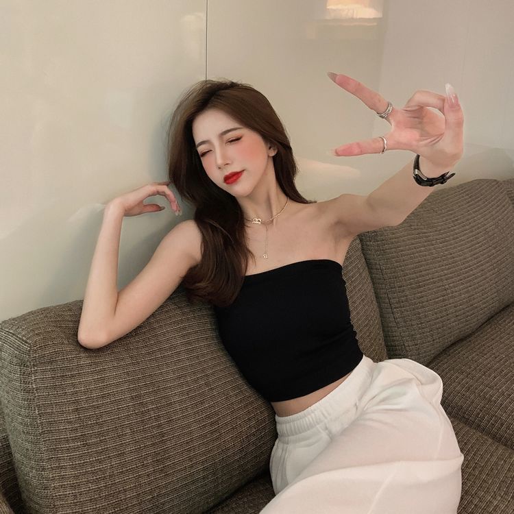 [J & N] Áo Ống Dệt Kim Mỏng Dáng Ngắn Hở Vai Quyến Rũ Thời Trang Cho Nữ | BigBuy360 - bigbuy360.vn