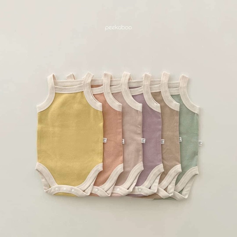 body suit 2 dây màu trơn Peekaboo Hàn Quốc