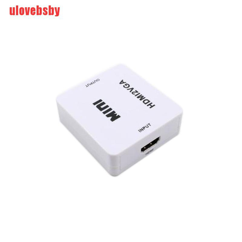 [ulovebsby]VGA To HDMI Full HD Video 1080P Converter Box Adapter For PC Laptop DVD HDTV