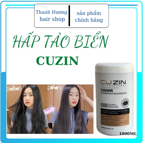 Kem ủ tóc hấp tóc Tảo Biển CUZIN 1000ML Dầu hấp Chăm sóc tóc siêu phục hồi tóc hư tổn