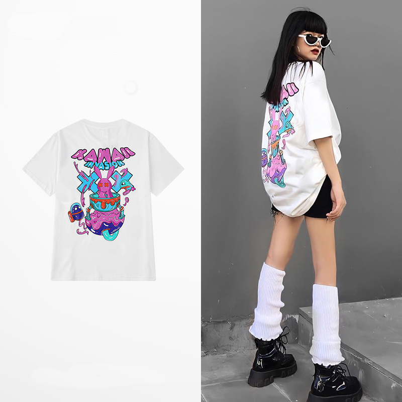 [7 Ngày Đổi /Trả Nếu Không Hài Lòng] Áo thun tay lỡ form rộng unisex siêu hot dáng suông freesize in Kawaii TL821 | BigBuy360 - bigbuy360.vn