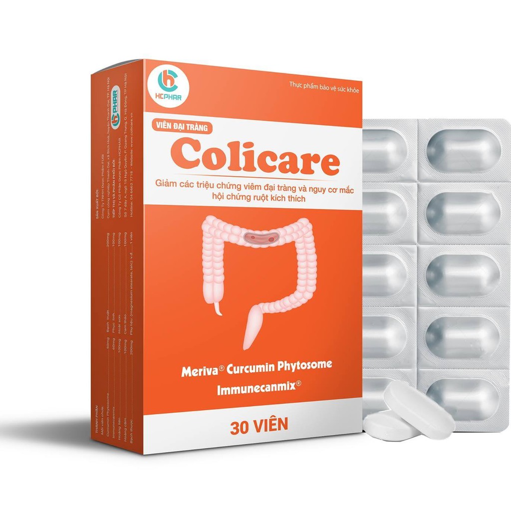 Viên uống Colicare –Hỗ trợ điều trị viêm đại tràng (Hộp 30 viên)