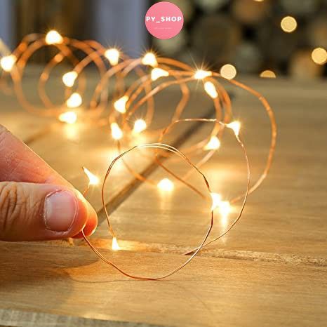 Đèn Led đom đóm 1m chạy pin, đèn trang trí chụp hình, trang trí bánh kem decor ảnh, bữa tiệc ...