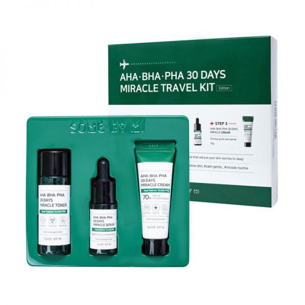 Bộ Sản Phẩm Chăm Sóc Da Mụn Some By Mi 3 Món AHA-BHA-PHA 30 Days Travel Kit