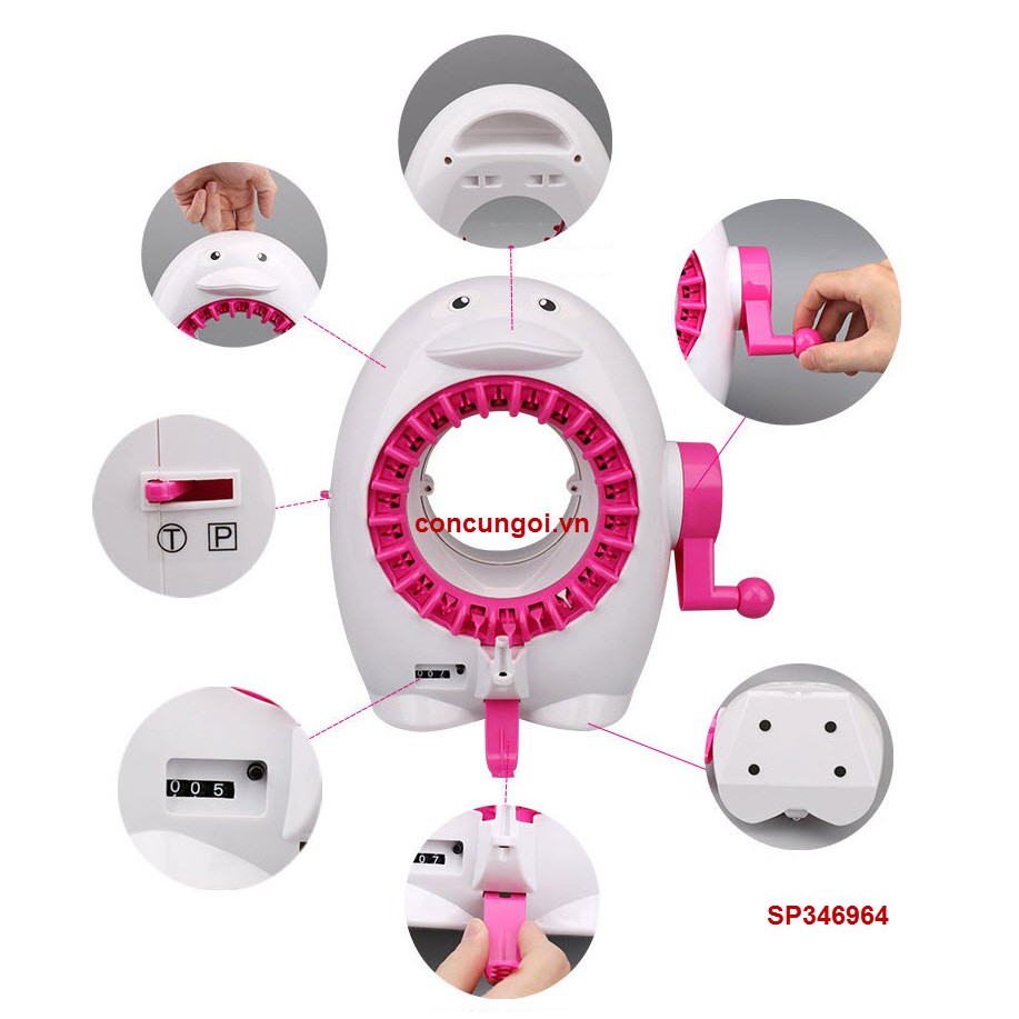 Đồ chơi Máy đan len quay chim cánh cụt , 833D