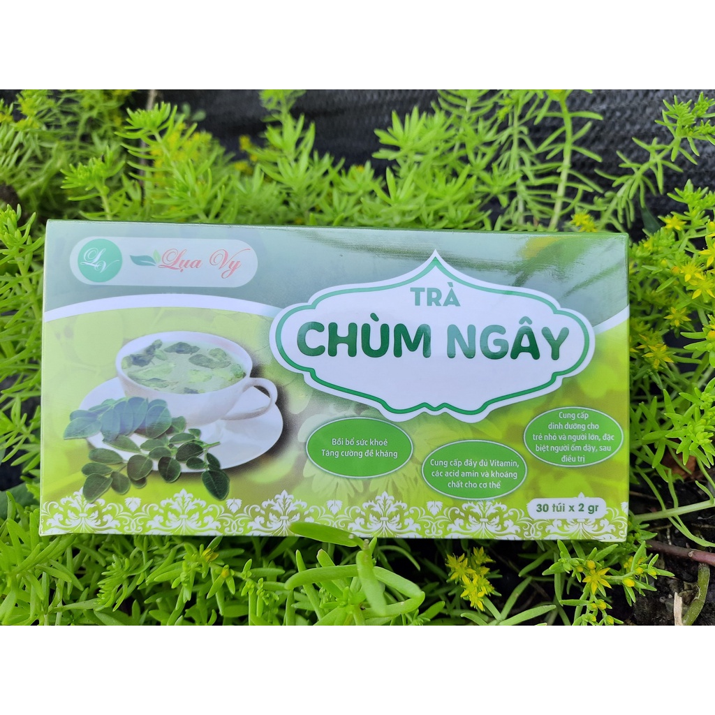 Trà Chùm Ngây Lụa Vy - Hộp 30 túi lọc x 2g - Hàng chính hãng, hình ảnh thật