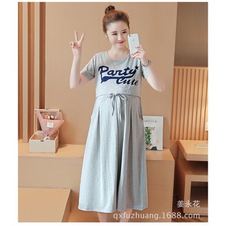 Váy bầu dáng dài Party Cute thun cao cấp VB998k
