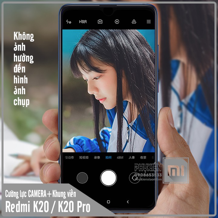 Bộ bảo vệ Camera Xiaomi Redmi K20 / K20 Pro / Mi 9T Cường Lực CAMERA + Khung viền Nhôm CAMERA