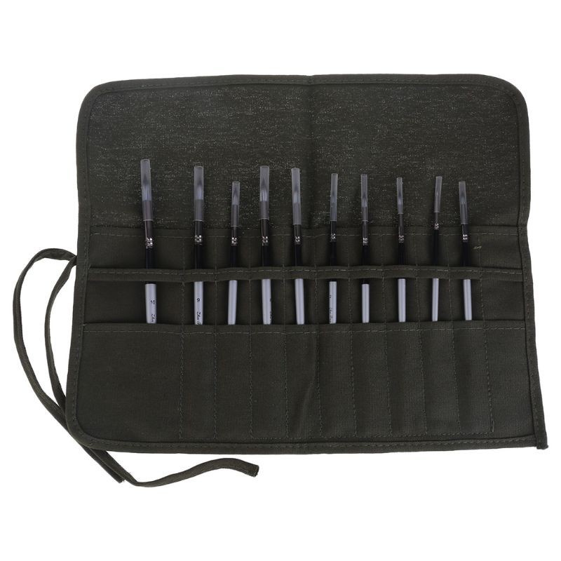 omg Canvas 22 Slots Paint Brush Storage Pen Curtain Pencil Bag for Acrylic Artist Roll Pouch Wrap Holder