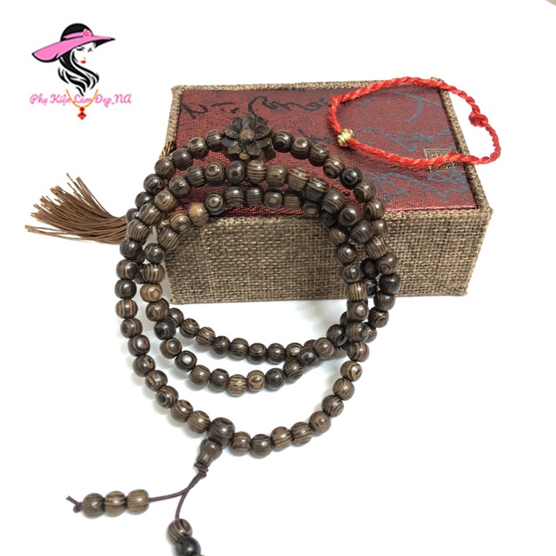 Vòng Tay Chỉ Đỏ May Mắn, Vòng Tay Handmade Mix Bi Mạ Vàng