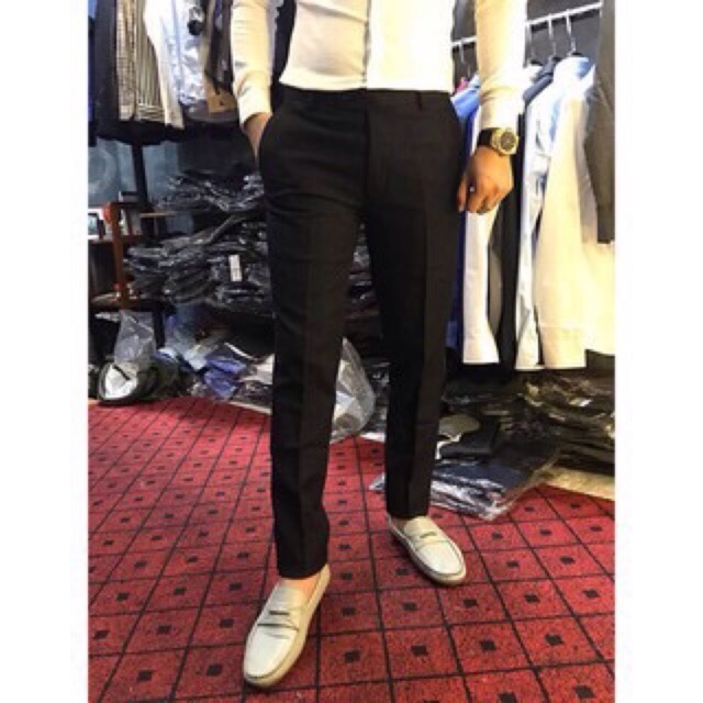 Quần âu nam vải trơn co giãn phong cách hàn quốc | BigBuy360 - bigbuy360.vn