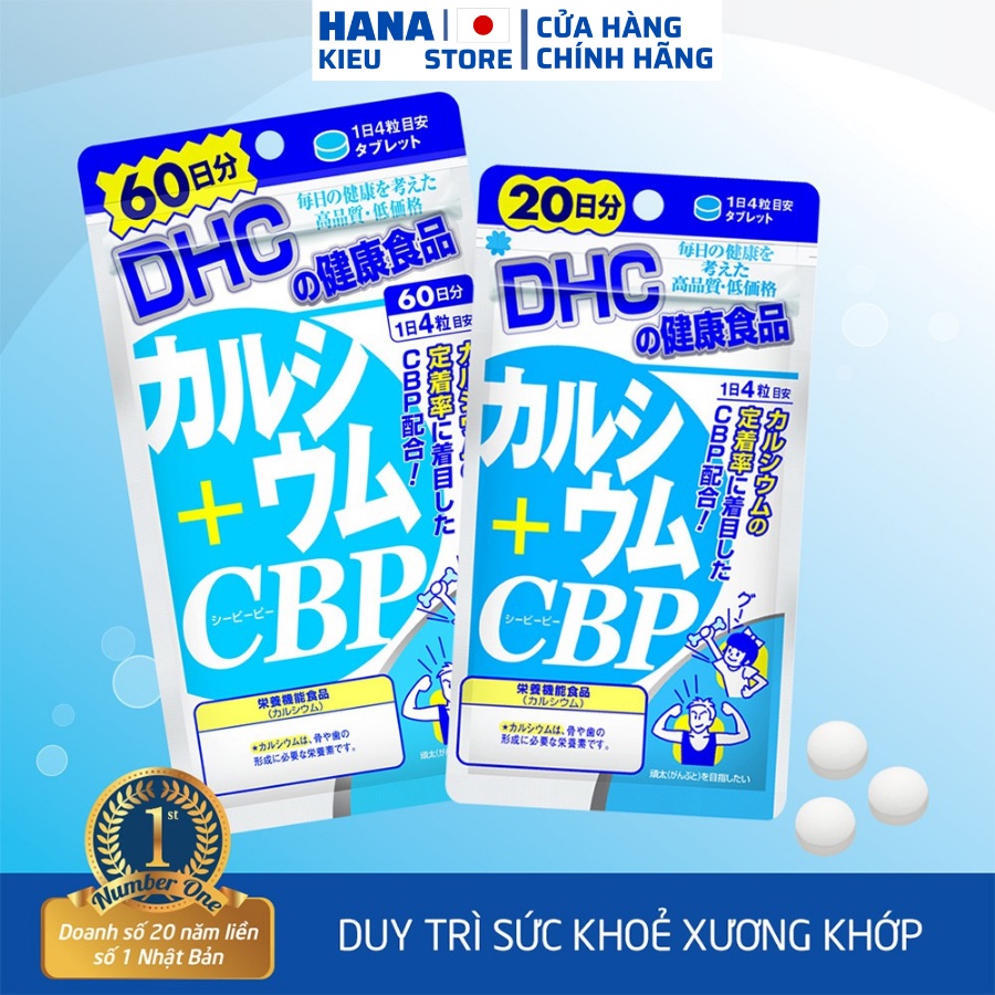 Viên uống Bổ sung Canxi DHC Calcium + CBP tăng chiều cao, xương chắc khỏe 30 Ngày  và 90 Ngày