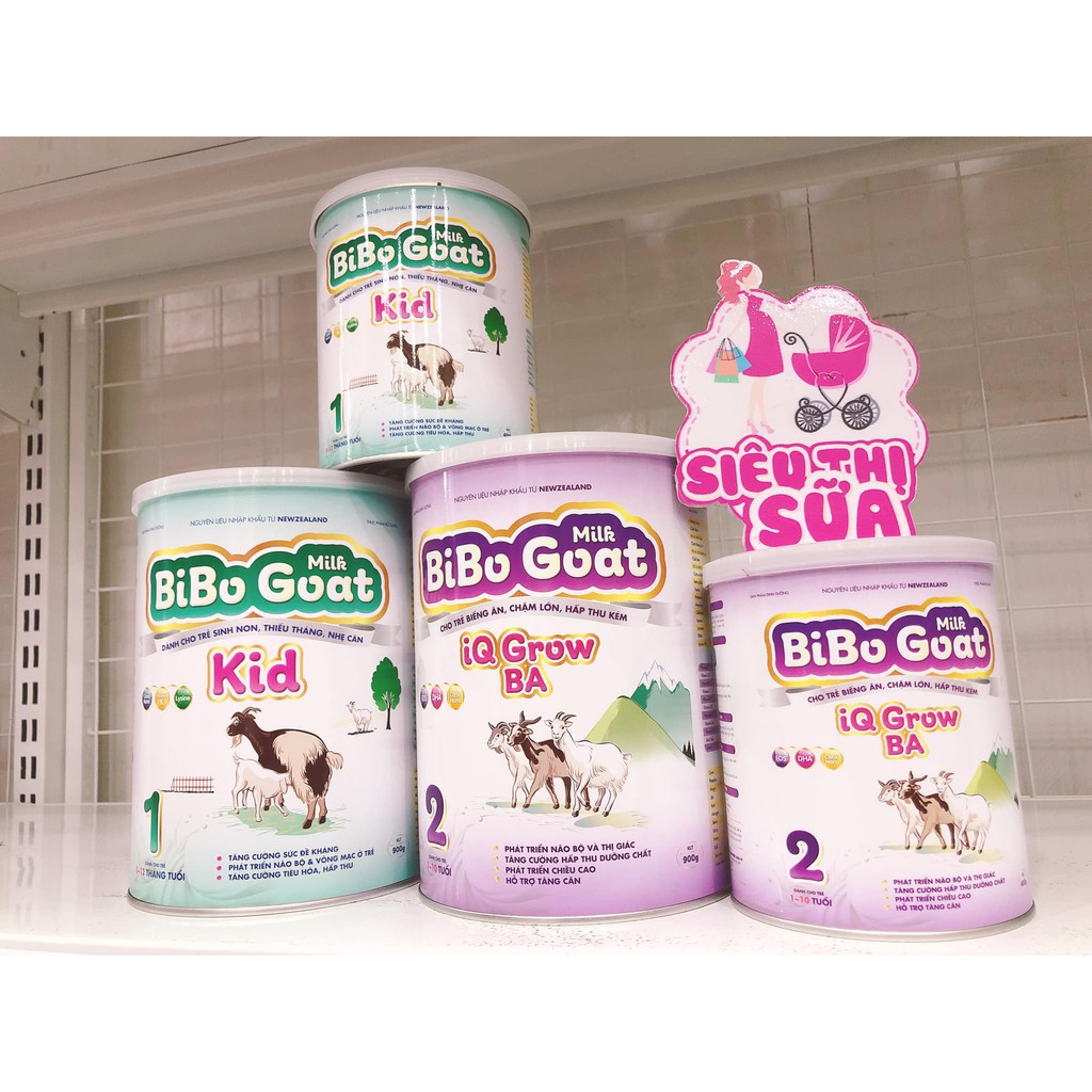 SỮA BIBO GOAT MILK IQ GROW BA Hộp 400g- 900g