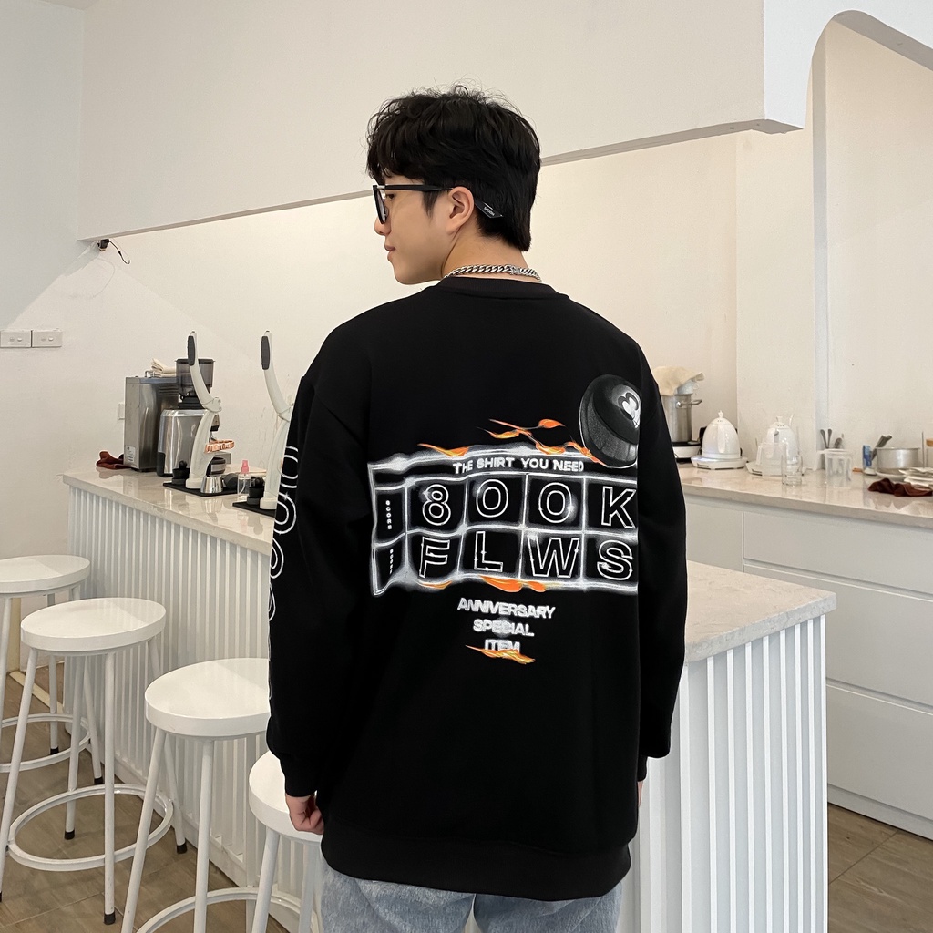 Áo Sweater TSUN 8 Ball - Đen - [UNISEX] - In