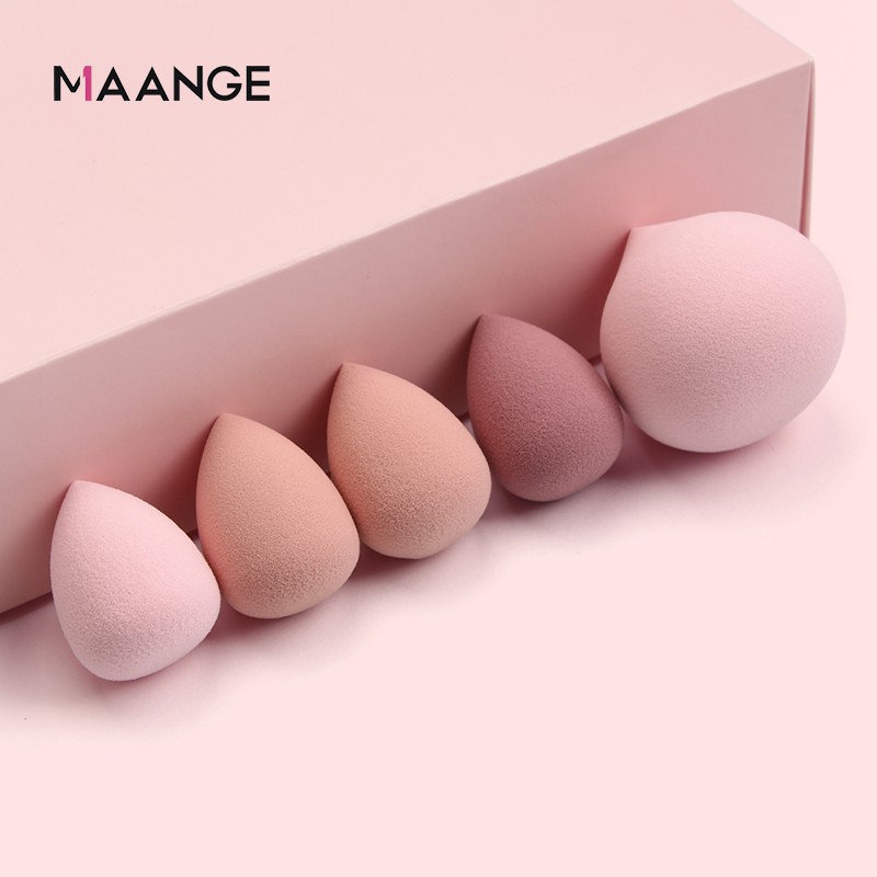 Bộ 9 cọ trang điểm+Set 5 mút tán kem nền MAANGE đánh phấn mắt kẻ viền môi đánh phấn má hồng Phủ Phấn chuyên nghiệp
