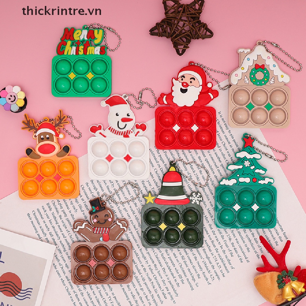 1 Móc Khóa Hình Ông Già Noel Mini Đơn Giản Giảm Căng Thẳng