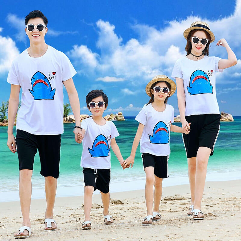 Quần đi biển gia đình chất cotton lụa nhiều hoa quần đùi đi biển 23thang9 boutique