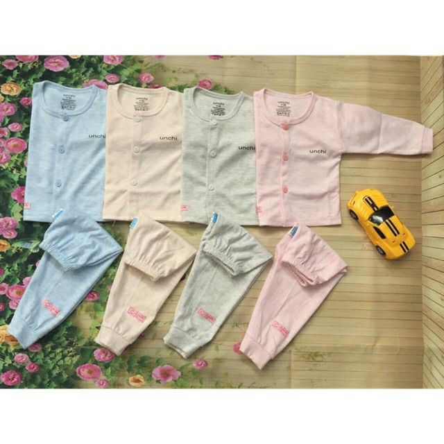 Bộ Dài Tay Sơ sinh PT Kids - Unchi Chất Cotton Mềm Mịn Cho Bé 3 Đến 10kg