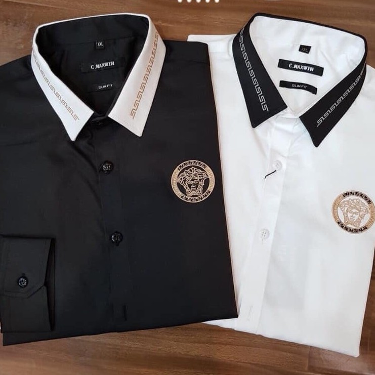 Áoso Mi Nam Trắng Họa Tiết Nỏ Vosac Áo Sơ Mi Nam Hàn Quốc Cao Cấp Thunsi | BigBuy360 - bigbuy360.vn