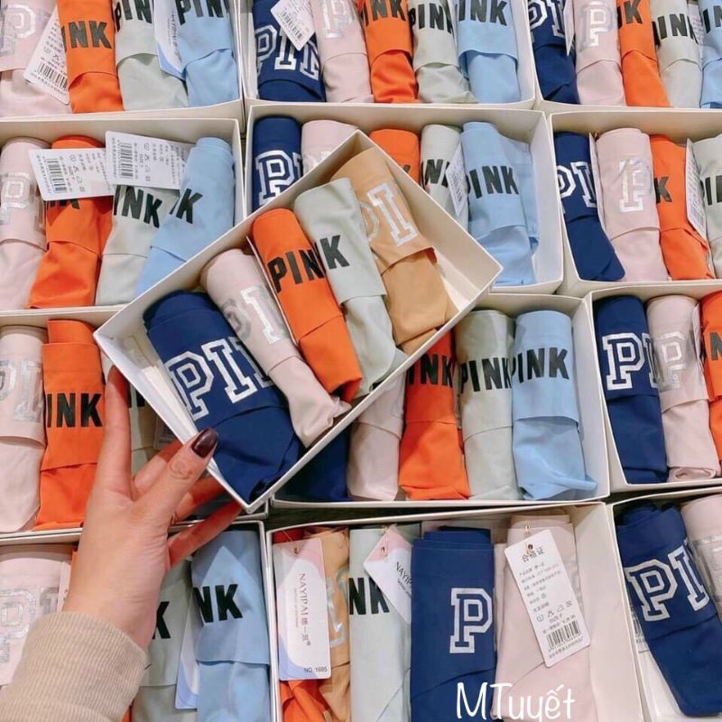 Sét quần chíp chữ pink hàng QC