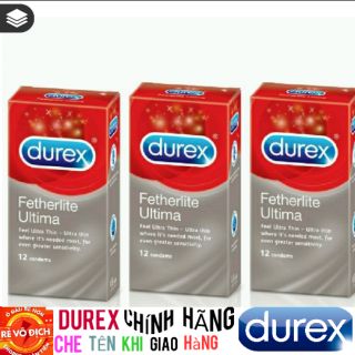 Bộ 3 hộp bao cao su Durex Fether Ultima