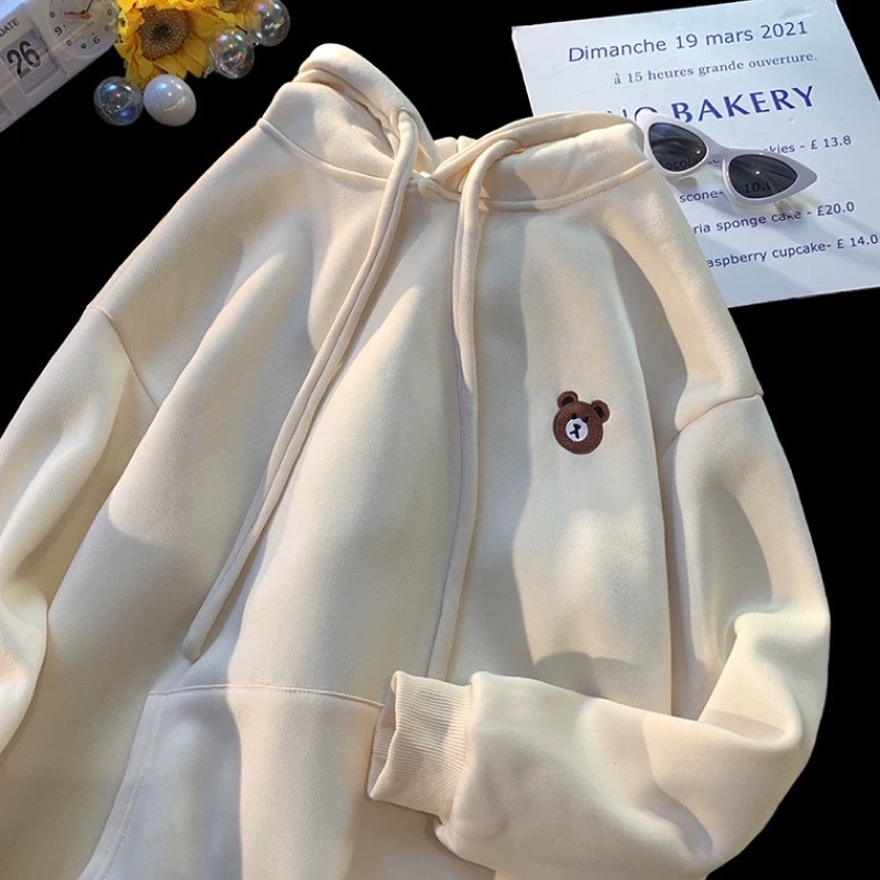 Áo hoodie nam nữ chất nỉ bông 2 lớp dày đẹp in hình gấuu