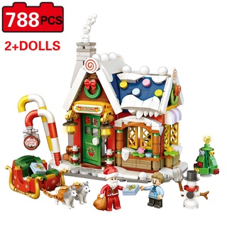 Bộ Đồ Chơi Xếp Hình Lego Gồm 248 Mảnh Ghép Hình Ngôi Nhà / Ngôi Nhà / Cây Thông / Ngôi Nhà / Ngôi Nhà / Giáng Sinh / Tuần Lộc / Ông Già Noel / Tuần Lộc / Ông Già Noel / Tuần Lộc / Tuần Lộc / Ngôi Bông Tuyết Sáng Tạo Trang Trí Giáng Lẫy 1223