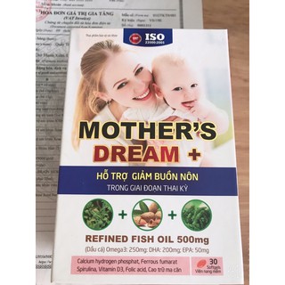 Viên uống Mother’s Dream + ( Bổ sung vitamin và khoáng chất, hỗ trợ giảm nôn nghén)