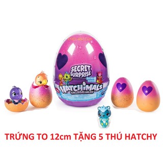 Trứng Hatchimals 13cm TẶNG 5 THÚ HATCHY khác nhau - HATCHIMALS