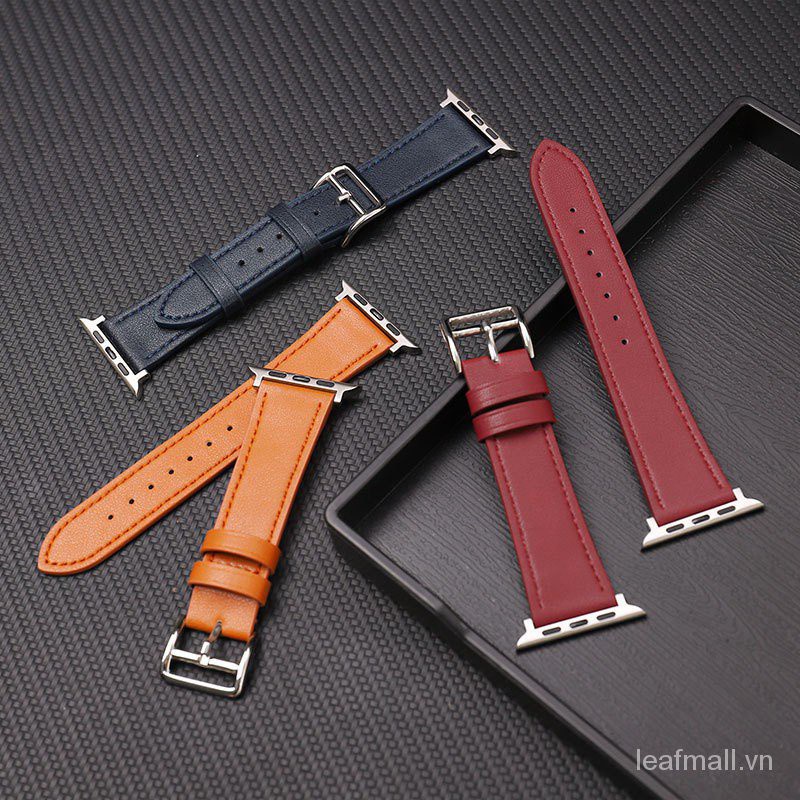 Hermes High Quality Leather Apple Watch for iWatch 40mm 44mm 42mm 38mm for Series 6 SE 5 4 3 2 1 Sports Single Tour Strap Loop Band