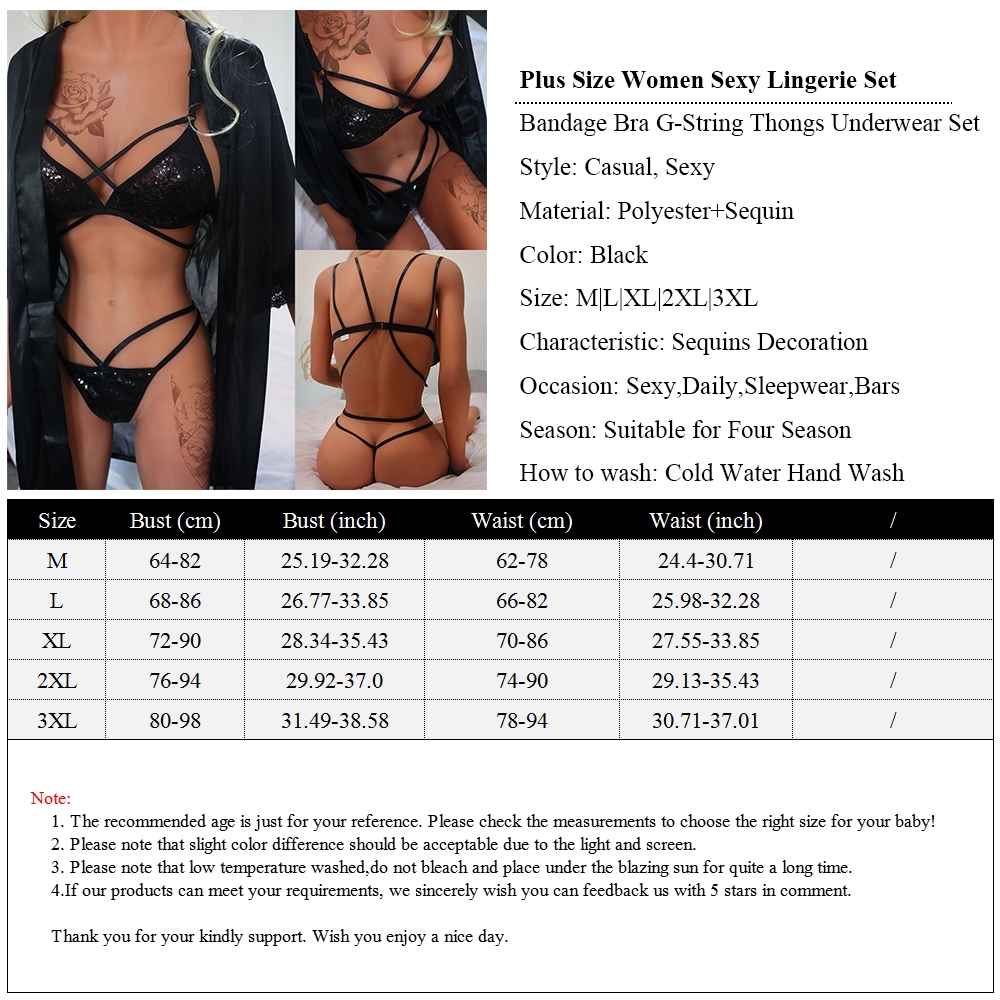 [Mã FAMAYWA giảm 10K đơn 50K] Set đồ lót/quần lót đính sequins gợi cảm cho nữ | BigBuy360 - bigbuy360.vn