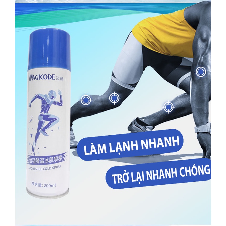 Xịt Lạnh Giảm Đau Thể Thao Magicode - Chai 250ml