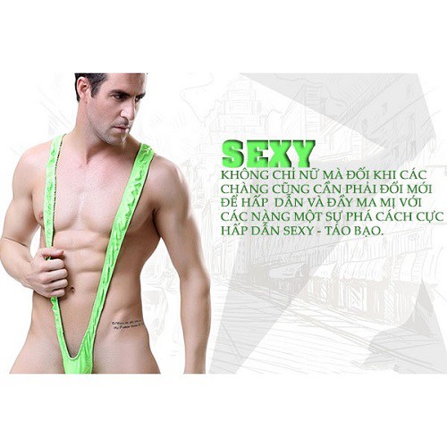 Bộ đồ lót nam sexy 2 mảnh màu xanh