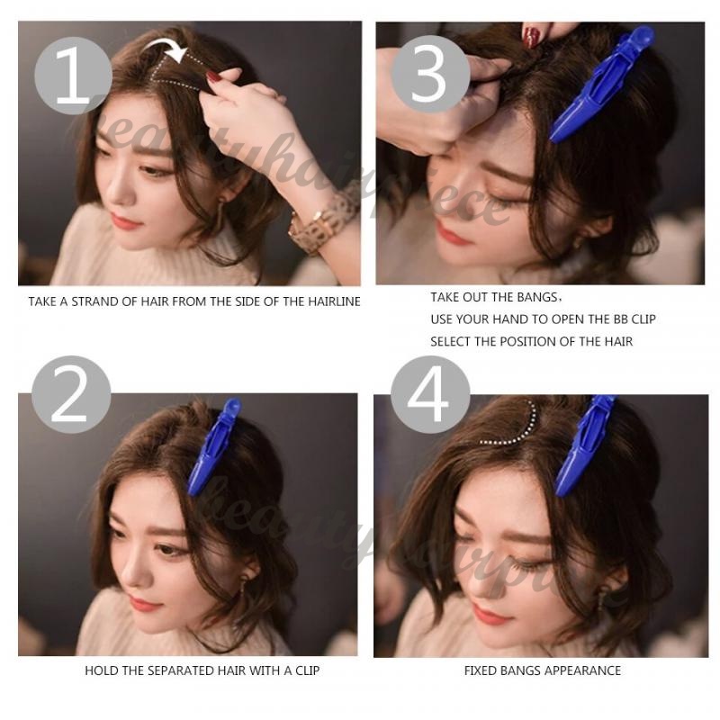 Tóc Mái Giả Nối Dài Phong Cách Hàn Quốc Cho Nữ