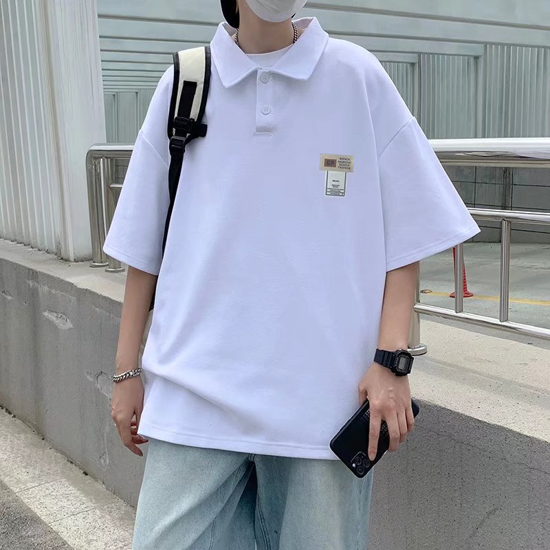 Áo Thun POLO Dáng Rộng Thời Trang Phong áo polo unisex Cách Hàn Quốc chất đũi cao cấp áo phông polo simple trẻ tuổi Nam