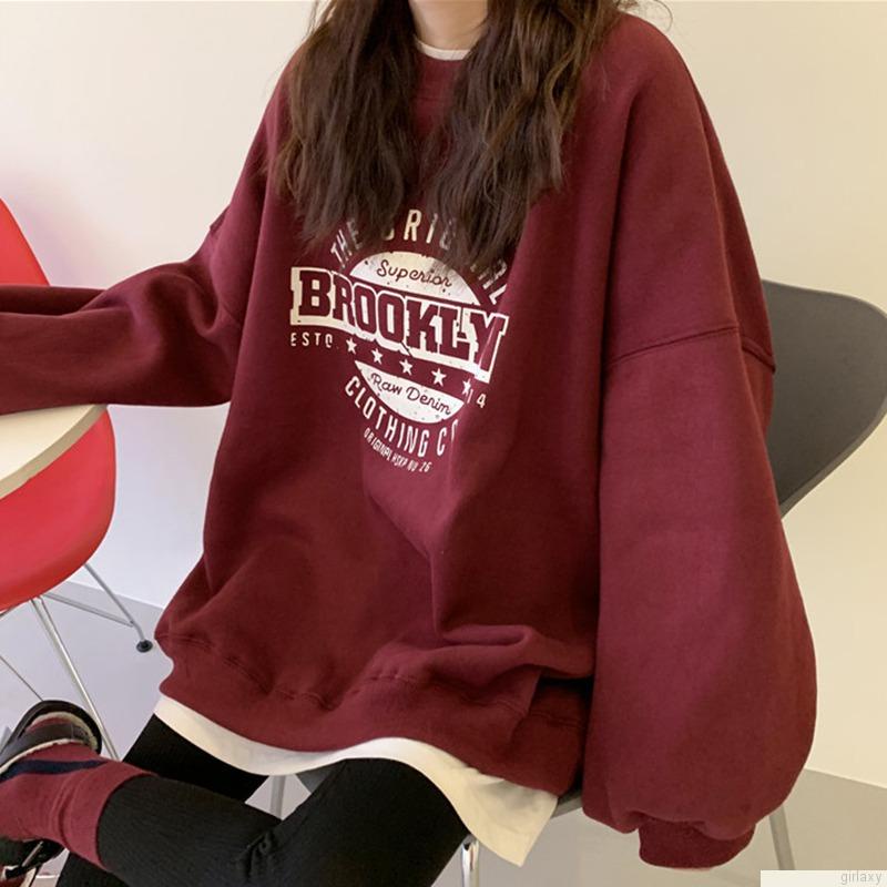 Áo thun nữ tay dài in chữ thời trang Hàn Quốc