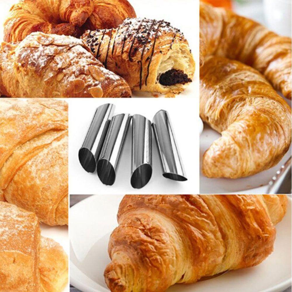 Bộ 3 Ống Làm Bánh Mì Bằng Thép Không Gỉ Chống Dính Tiện Dụng DIY