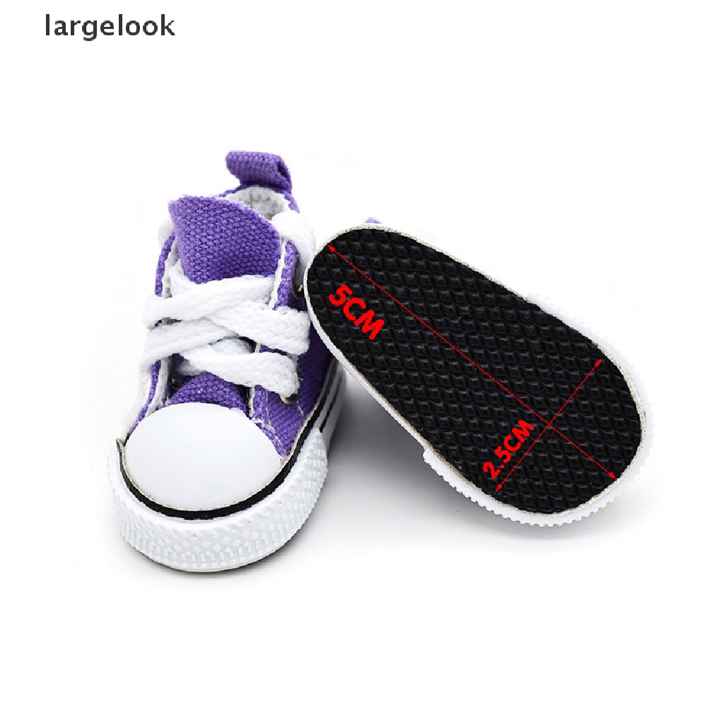 Giày thể thao vải canvas thời trang Hàn Quốc cho búp bê 1 / 6 Bjd 5cm