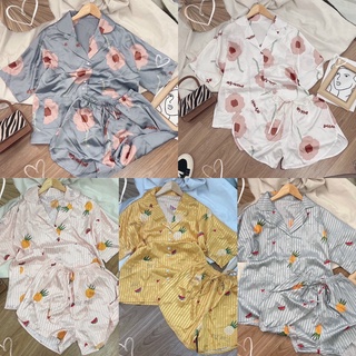 Set bộ pyjama hoạ tiết quần short