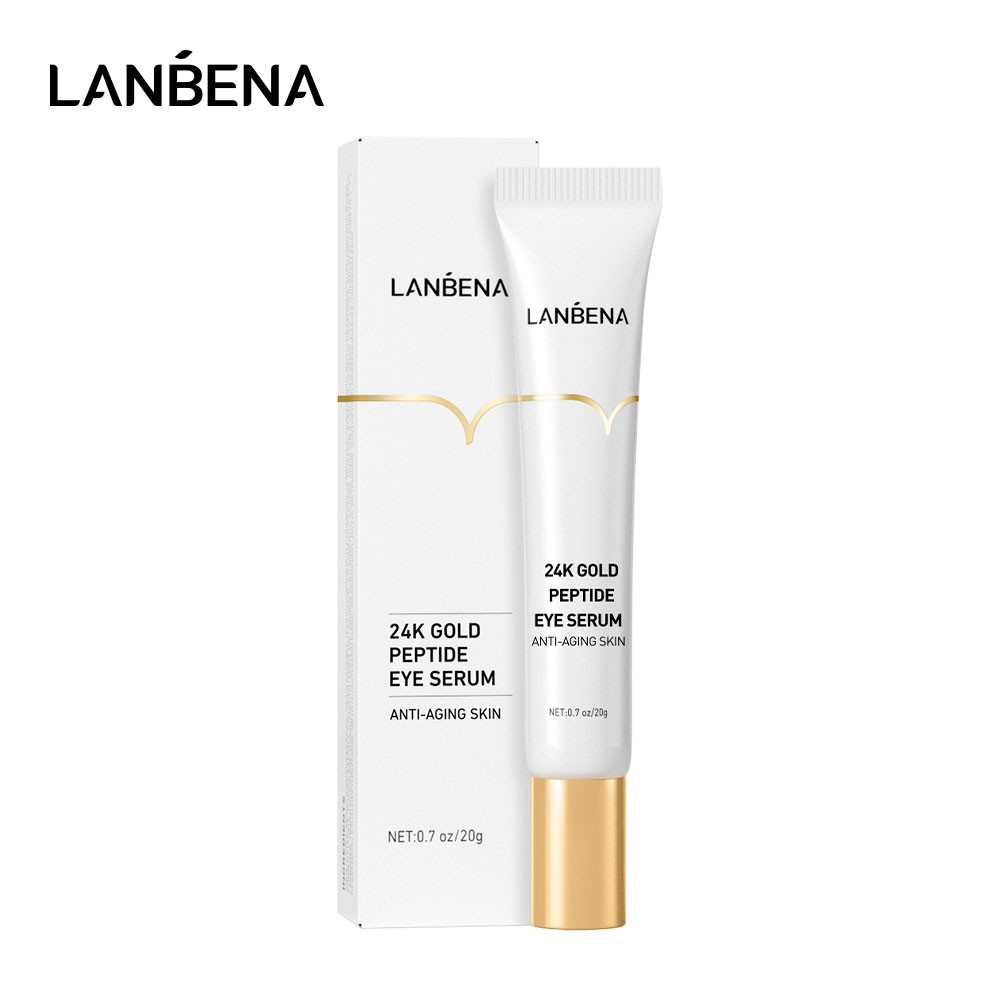 Tinh chất dưỡng mắt Lanbena 24K có đầu mát xa hợp kim chống nếp nhăn, xoá quầng thâm mắt 20ml - Hanayuki Asia