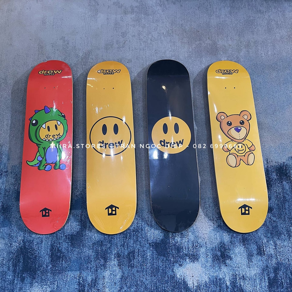 SKATE DECK DREW HOUSE - Mặt ván trượt gỗ DREW trang trí (KHÔNG KÈM BÁNH XE)