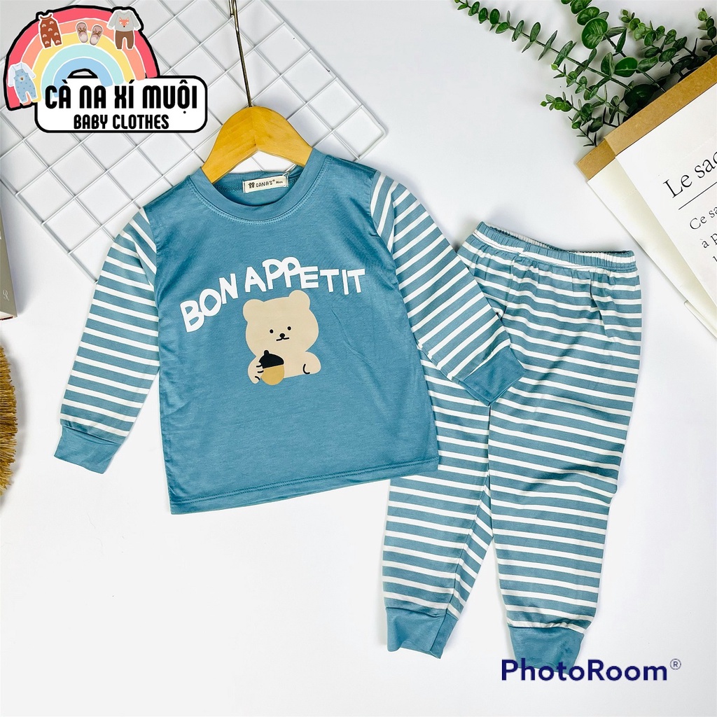 FULLSIZE 9 - 30kg bộ dài tay COTTON lạnh CANA'S loại 1 cho bé cực dễ thương 9-30kg