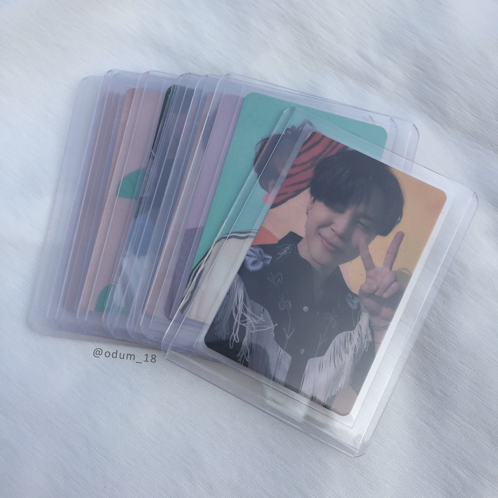 Toploader trắng có seal lột màng bảo vệ đựng ảnh photocard Kpop size 68*97mm dọc