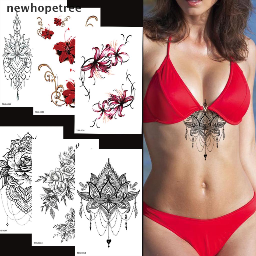 Hình Xăm Dán Tạm Thời Henna Màu Đen Độc Đáo