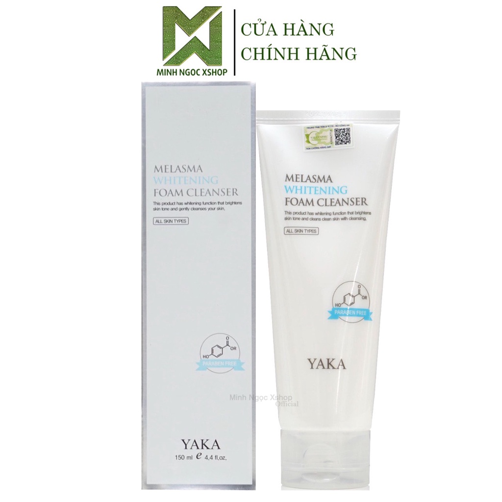 Sữa rửa mặt sáng da mờ nám YAKA Melasma Whitening Foam Cleanser 150ml