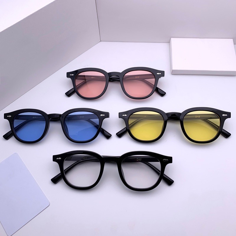 Gọng kính mát mắt tròn bản đẹp tặng kèm hộp hot trend