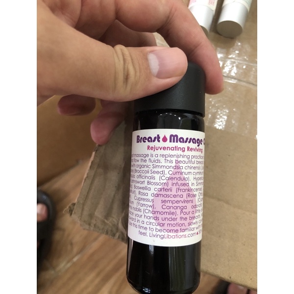 Breast . Massage oil