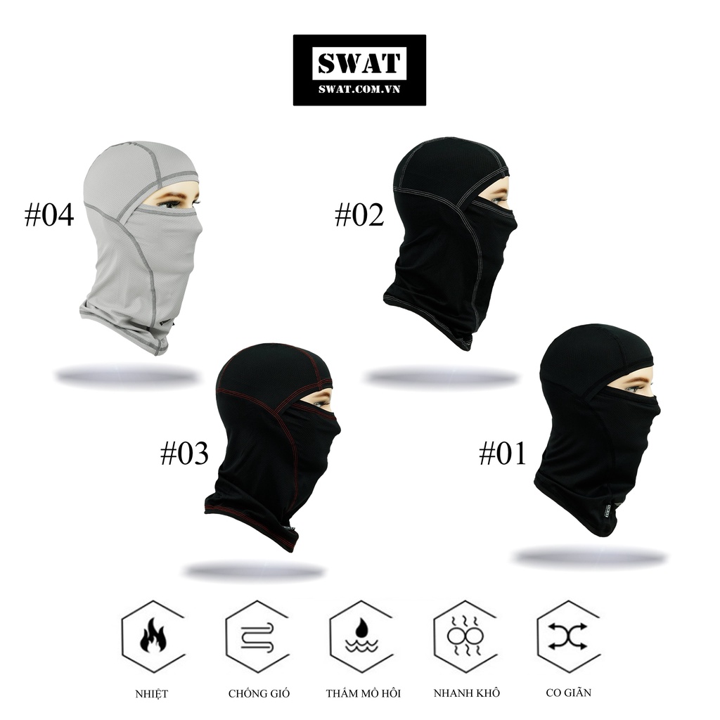 Khẩu trang trùm đầu SWAT F1 vải spandex mềm mịn nhiều mẫu