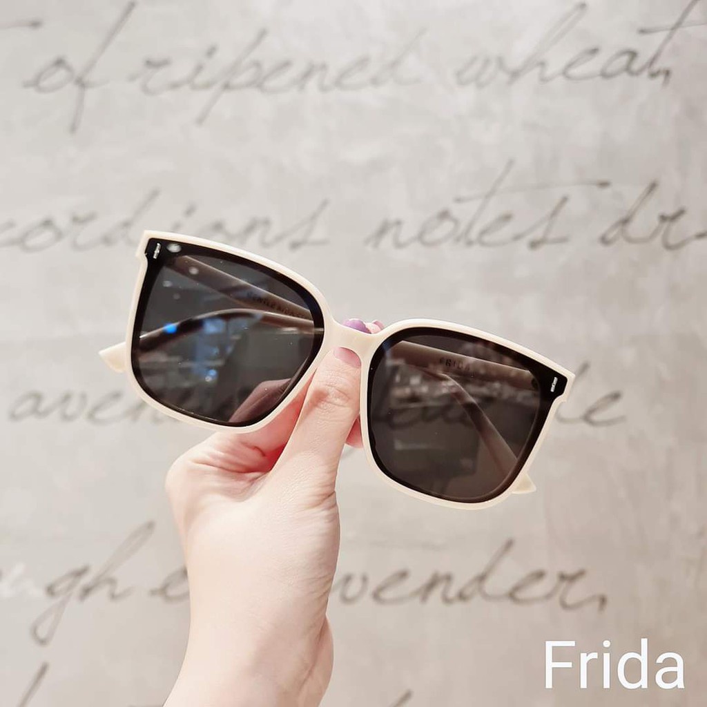 Kính râm nữ thời trang GM Frida 2024 chống tia UV400 tặng kèm bao da và khăn lau đựng kính