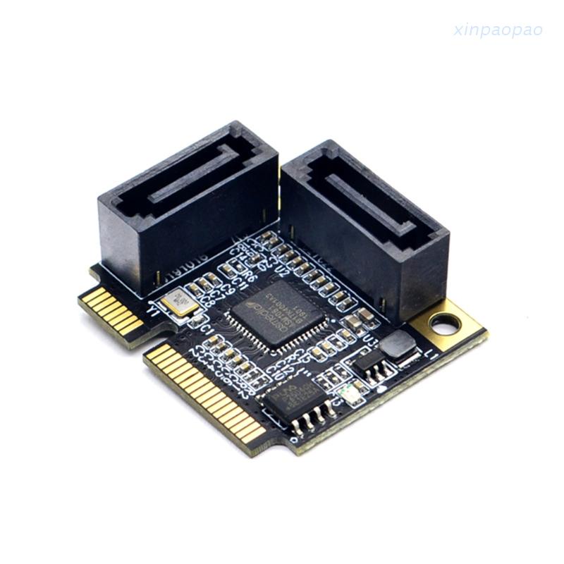 Bộ chuyển đổi thẻ mở rộng ổ cứng 2 cổng Mini Pci-e Pci sang Sata 3.0 Sata cho máy tính